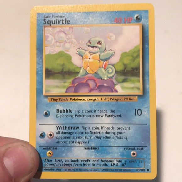 Squirtle Pokemon Card (base set)